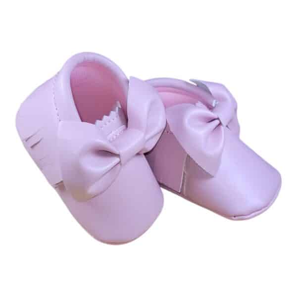 Mocasín con moño rosa