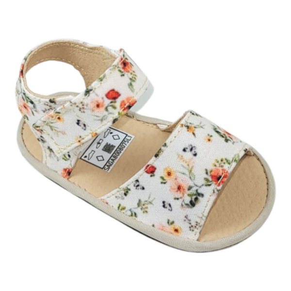 Huarache floreado con tiara