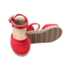 Alpargata roja para niña tipo sandalia