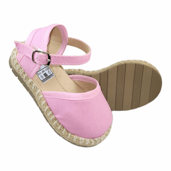 Alpargata rosa para niña tipo sandalia