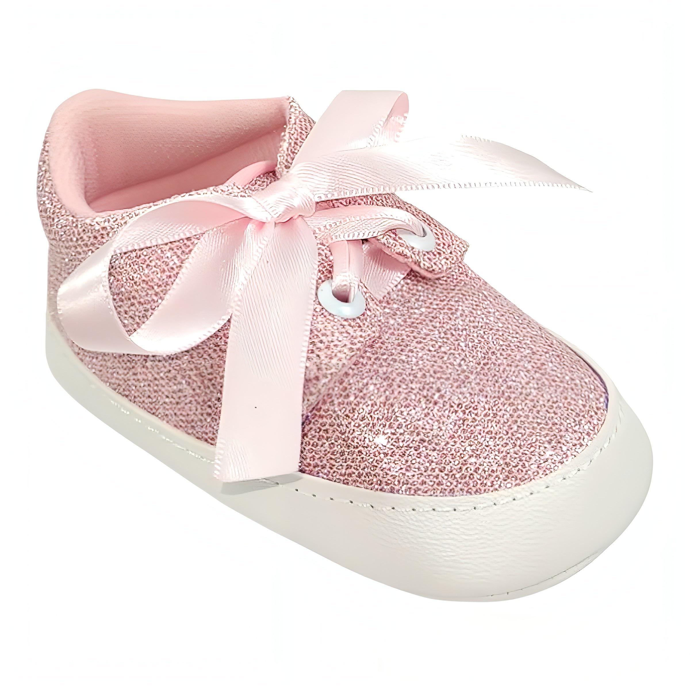 Tenis rosa pike con listón