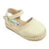 Alpargata beige para niña tipo sandalia