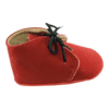 Botín gamuza color rojo